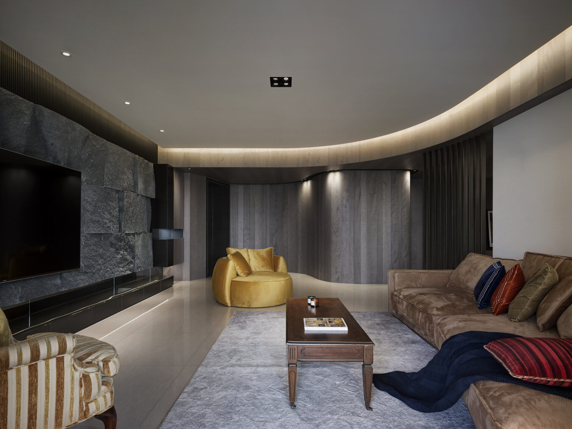 Luxury interior design by Full House Group, showcasing bespoke interiors for high-end real estate in London and Taiwan.